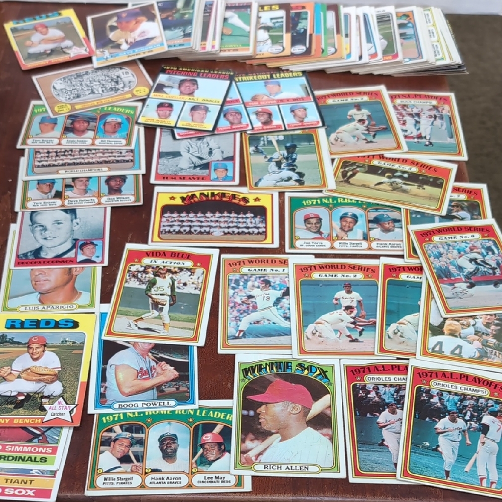 Vintage Baseball Card Lot - Multi Color Assortment